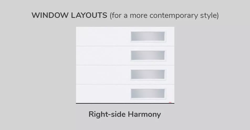 Window layouts, 9' x 7', Right-side Harmony